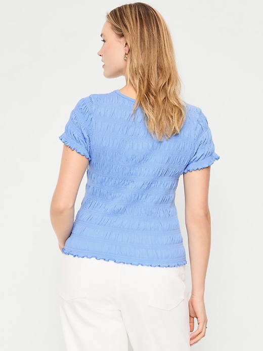 Image number 6 showing, Slit-Neck Smocked Top