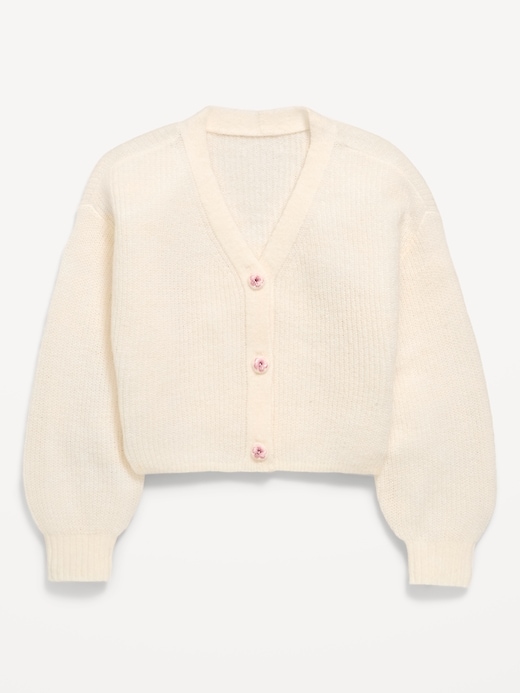 Image number 1 showing, Button-Front Cardigan Sweater for Girls
