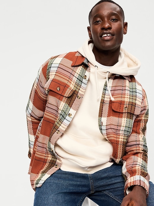 Image number 3 showing, Loose Fit Textured Plaid Pocket Shirt