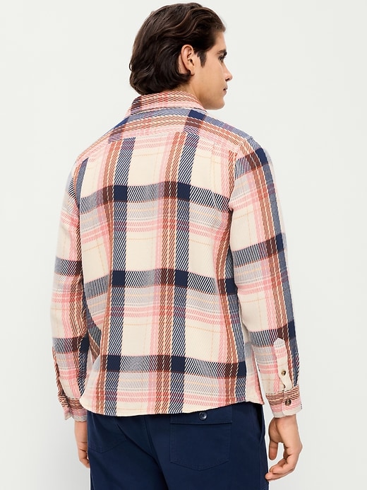 Image number 2 showing, Loose Fit Textured Plaid Pocket Shirt