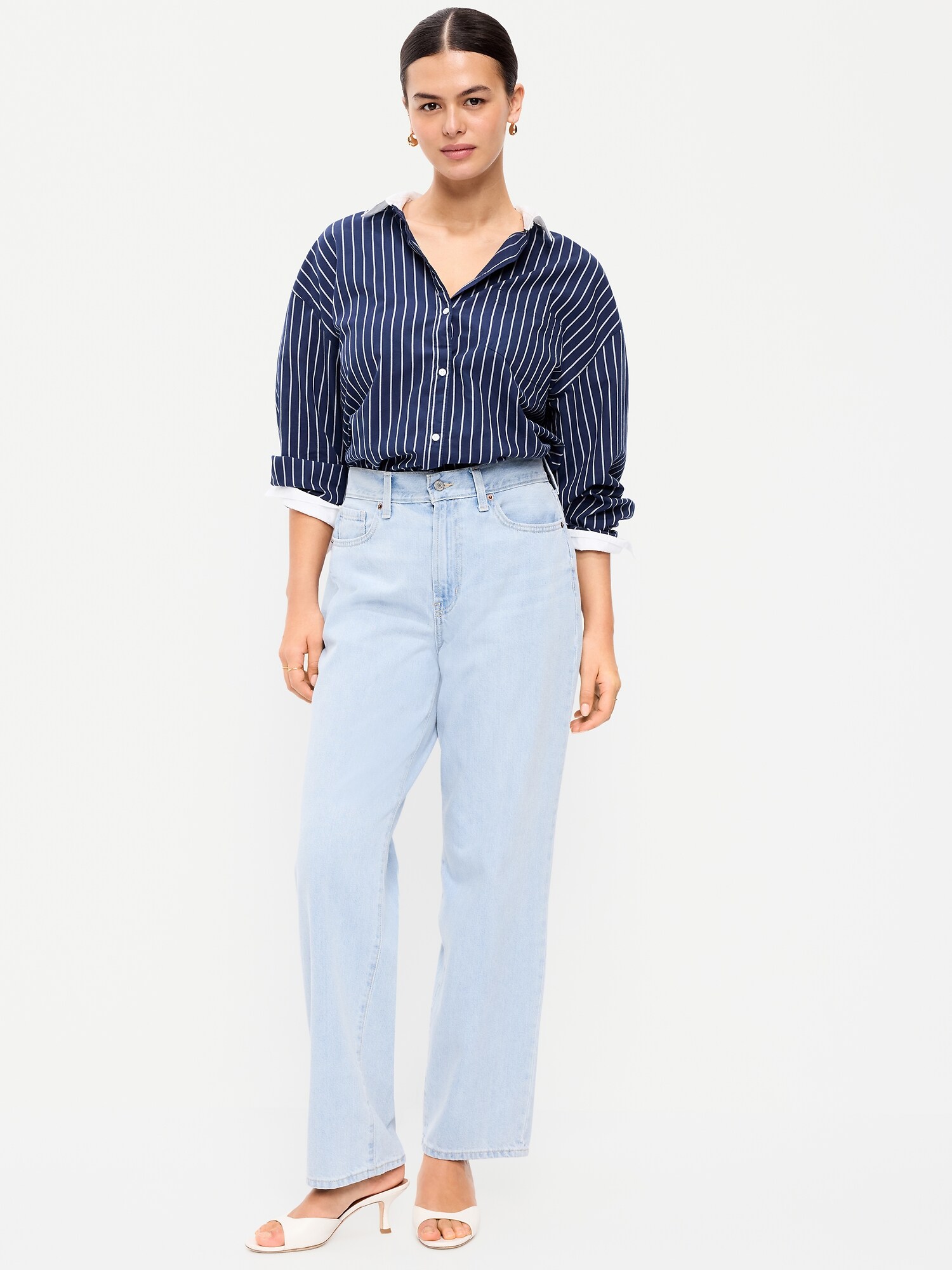 Женские джинсы Old Navy High-Waisted OG Loose Rigid, цвет: Xander — фото 6