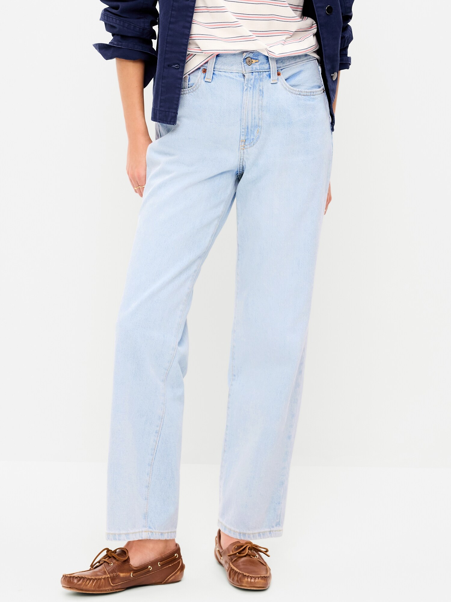 Женские джинсы Old Navy High-Waisted OG Loose Rigid, цвет: Xander — фото 2