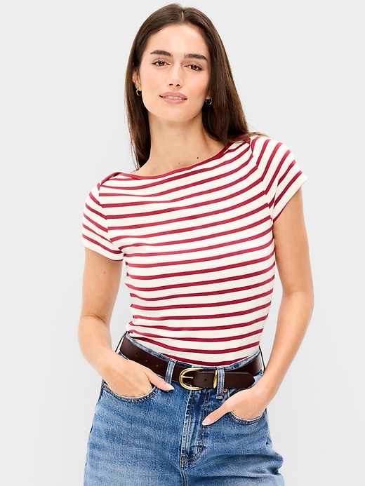 Image number 1 showing, Snug Boat-Neck T-Shirt