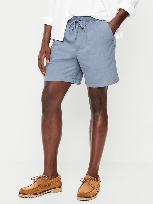 Image number 2 showing, Linen-Blend Jogger Shorts -- 7-inch inseam