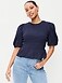 Smocked Puff Sleeve Peplum Top - image 2