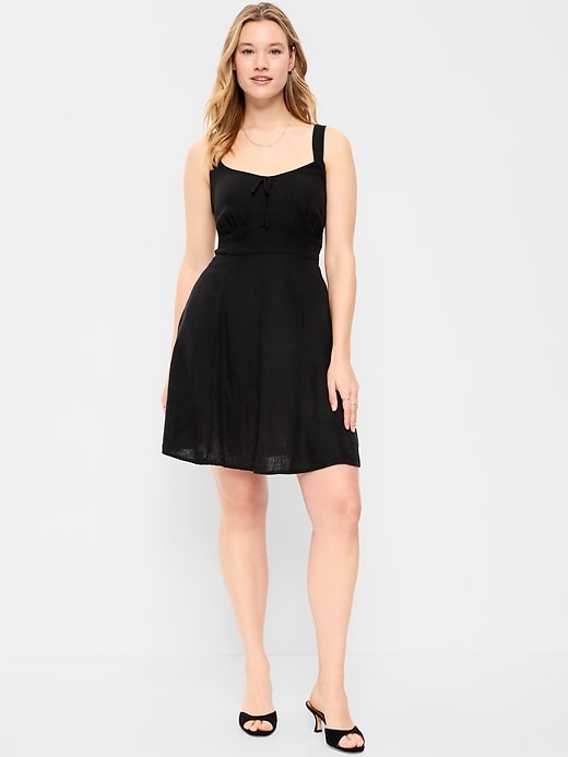 Image number 7 showing, Fit & Flare Linen Mini Dress