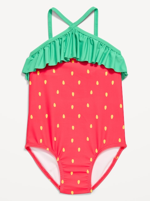 Ruffled One-Piece Swimsuit for Toddler Girls