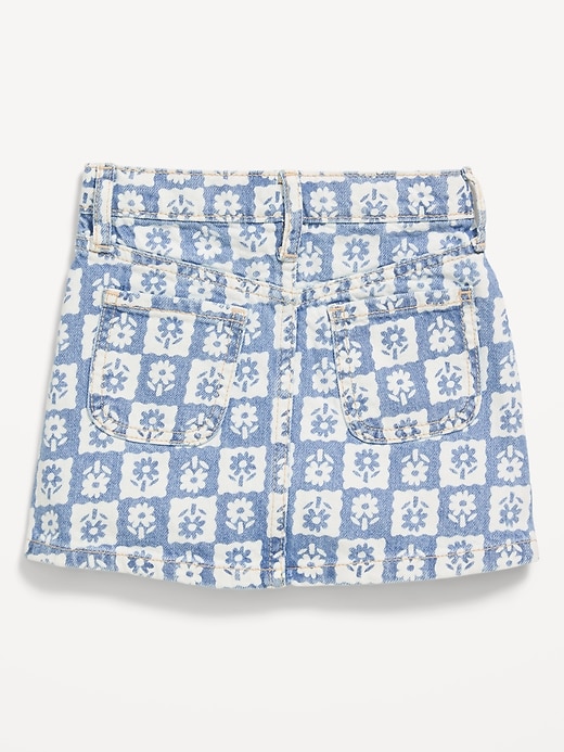 Image number 2 showing, Printed High-Waisted Button-Front Jean Skirt for Toddler Girls