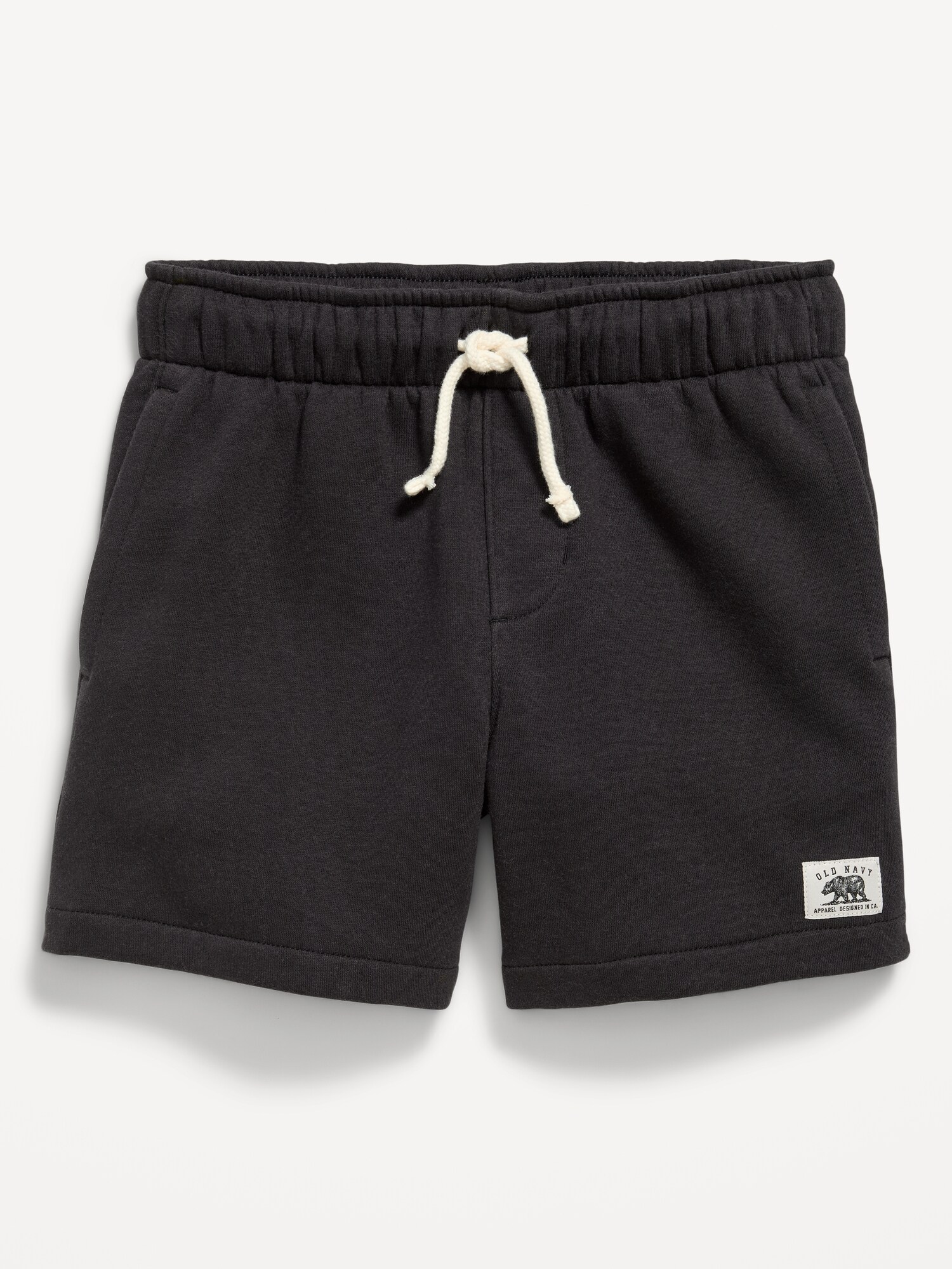 Шорты Old Navy Above Knee Logo Fleece Jogger Shorts для мальчиков, цвет: Чёрный — фото 4
