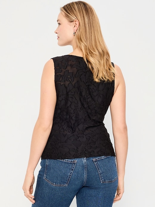 Image number 7 showing, Jacquard Side-Drape Top