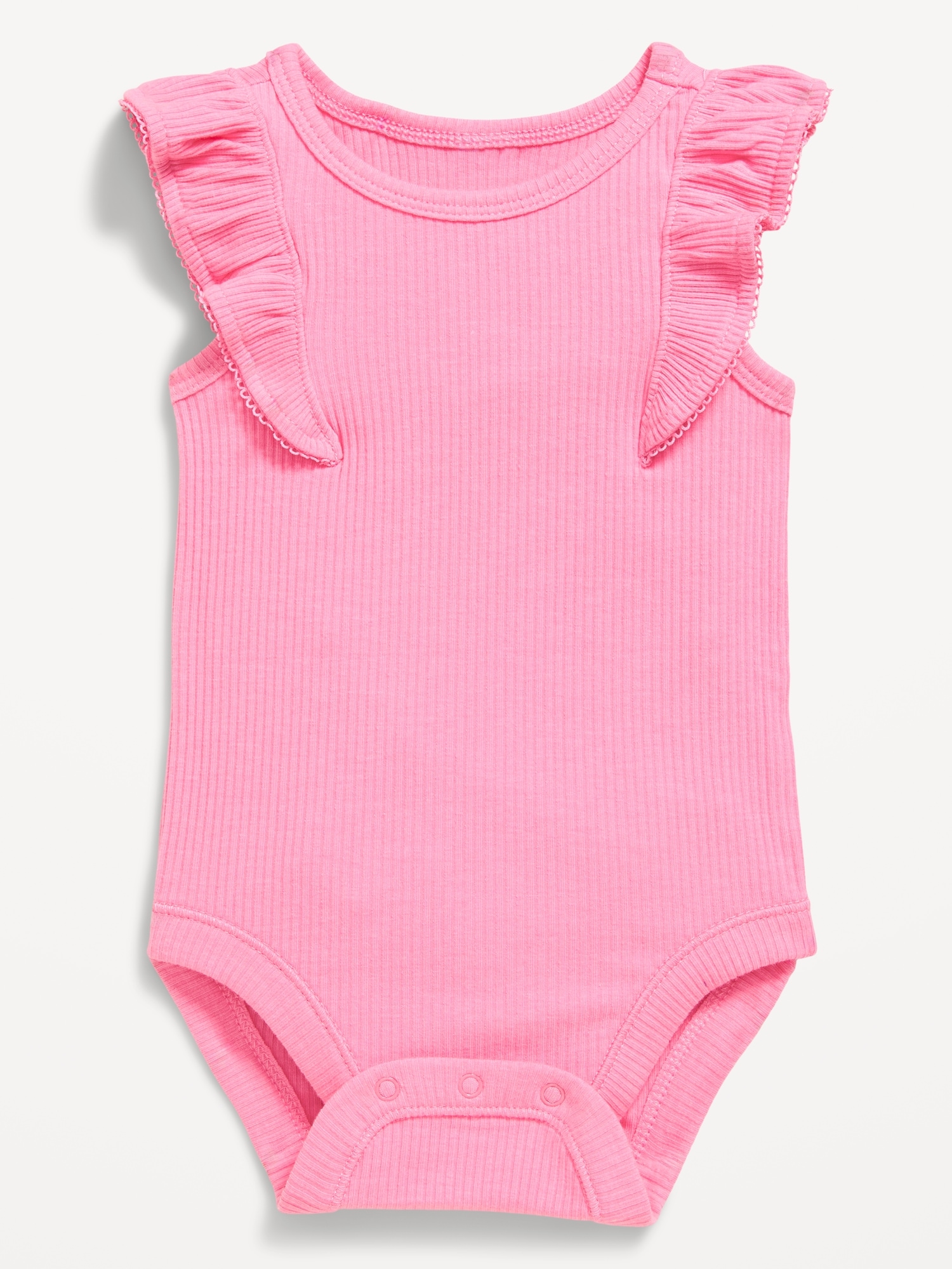 Ruffle-Trim Ribbed Bodysuit for Baby