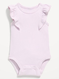 Ruffle-Trim Ribbed Bodysuit for Baby
