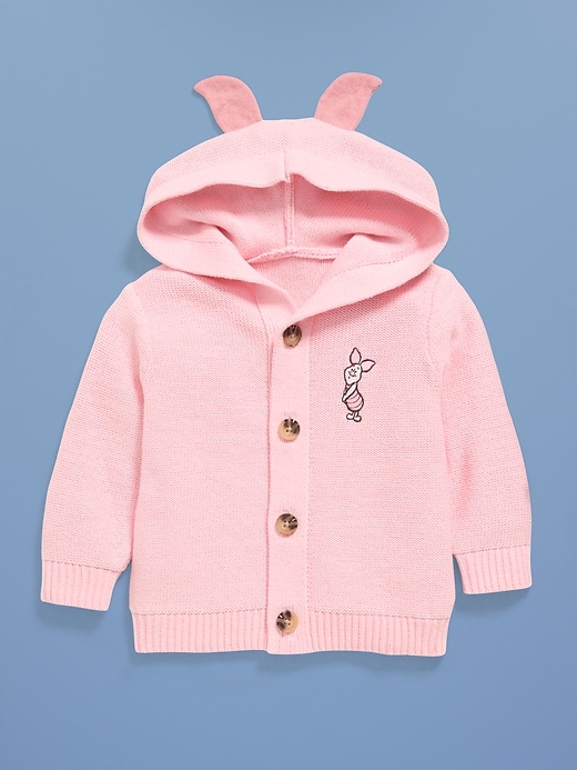 Image number 2 showing, Old Navy x Disney Piglet Hooded Button-Front Sweater for Baby