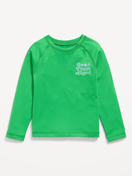 Image number 1 showing, Long-Sleeve Graphic Rashguard Swim Top for Toddler Boys