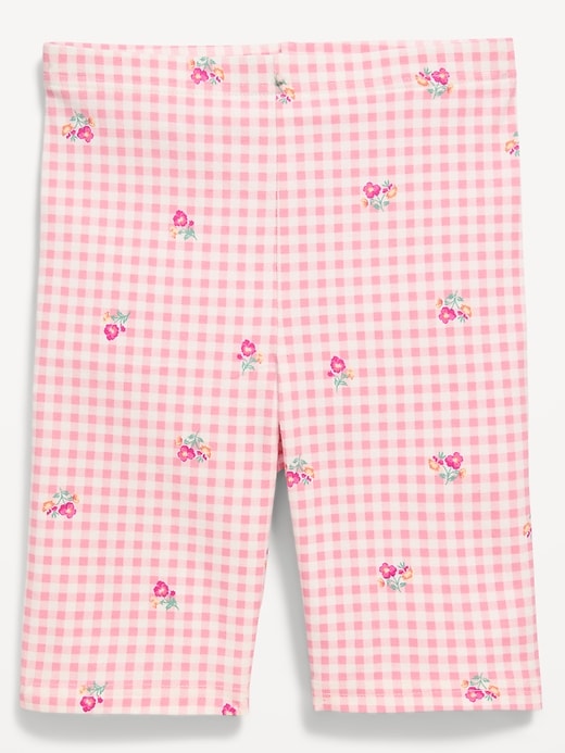 Image number 1 showing, Printed Long Jersey Biker Shorts for Girls