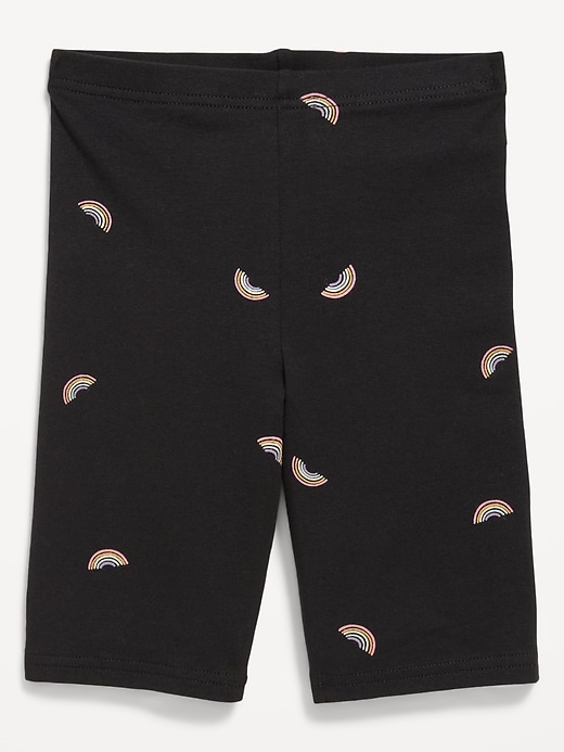 Image number 1 showing, Printed Long Jersey Biker Shorts for Girls