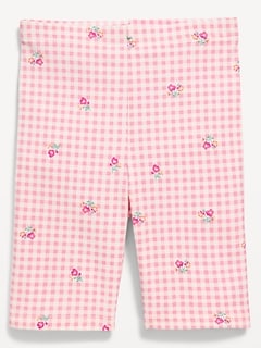 Printed Long Jersey Biker Shorts for Girls