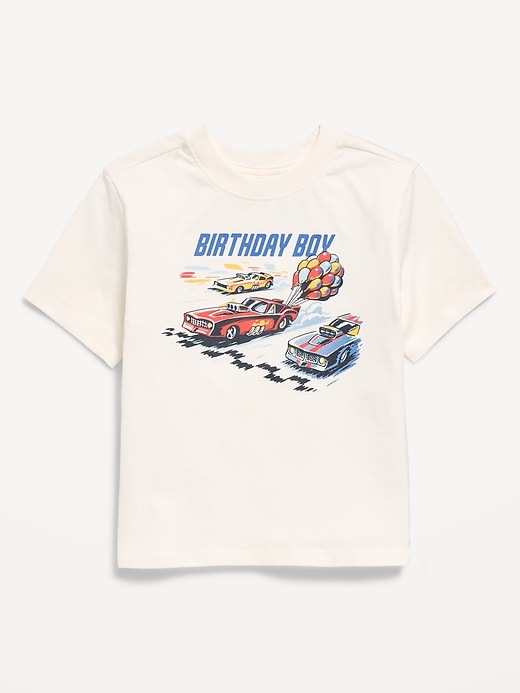 Image number 2 showing, Oversized Short-Sleeve Birthday Graphic T-Shirt for Toddler Boys