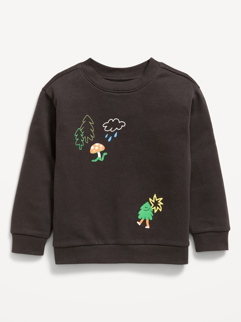 Oversized Long-Sleeve Graphic Sweatshirt for Toddler Boys