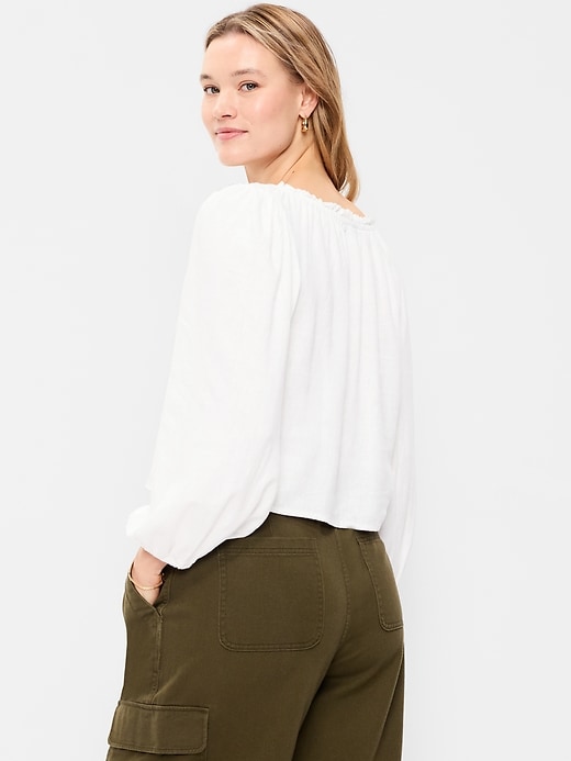 Image number 6 showing, Long-Sleeve Button-Down Top