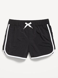 Dolphin-Hem Swim Shorts for Girls