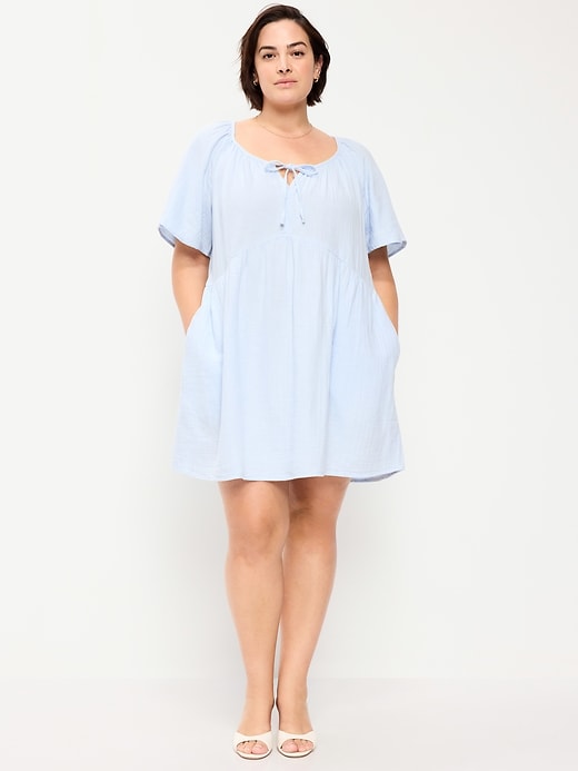 Image number 7 showing, Flutter-Sleeve Mini Swing Dress