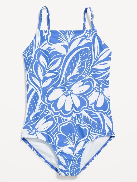 Image number 1 showing, Back Cutout One-Piece Swimsuit for Girls