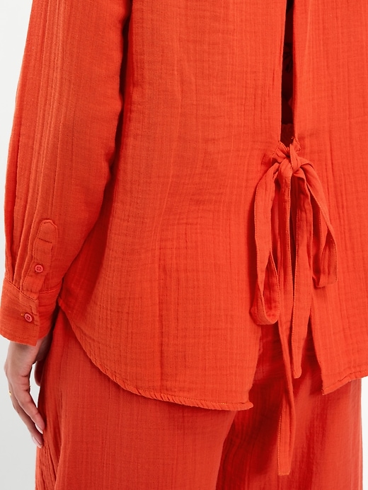 Image number 4 showing, Open-Back Button-Down Shirt