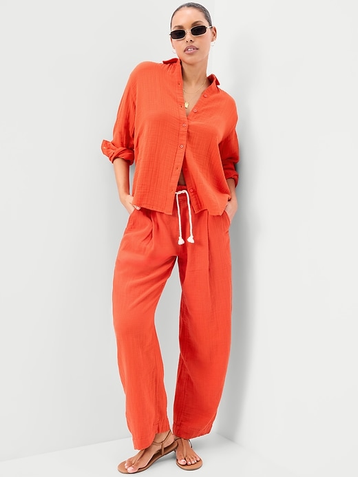 Image number 3 showing, Open-Back Button-Down Shirt