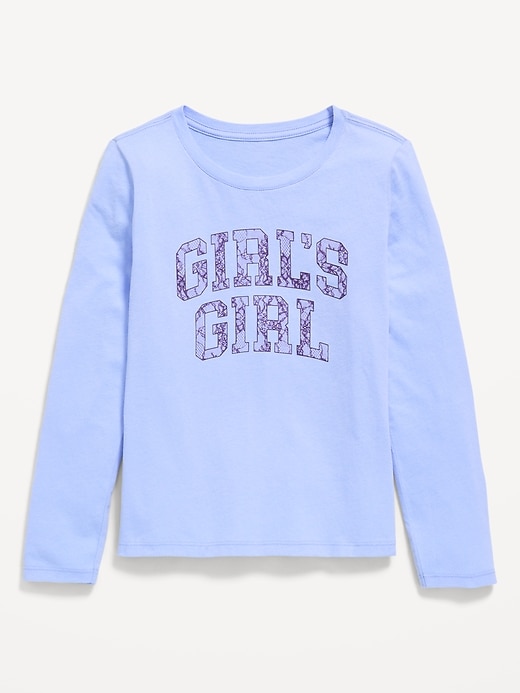 Image number 1 showing, Long-Sleeve Graphic T-Shirt for Girls