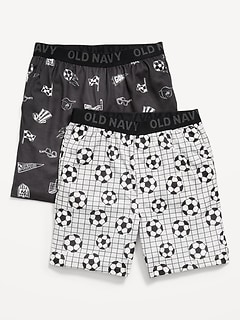 Printed Jersey Pajama Shorts 2-Pack for Boys