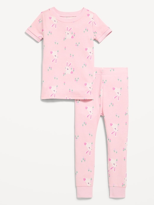 Image number 1 showing, Printed Unisex Snug-Fit Pajama Set for Toddler & Baby