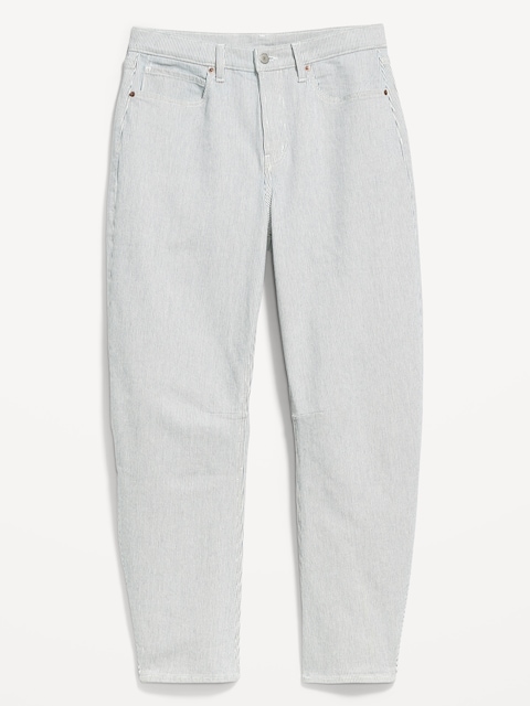 High-Waisted Baggy Barrel Jeans