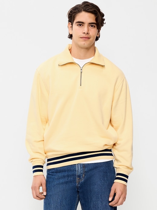 Image number 1 showing, Collared Nautical Fleece Pullover