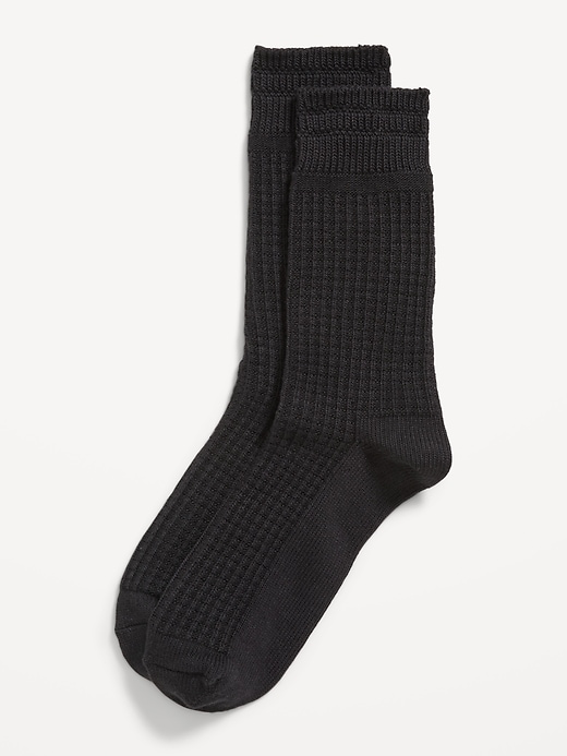 Image number 1 showing, Waffle Crew Socks for Men