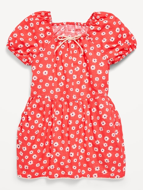 Printed Retro Swing Dress for Toddler Girls
