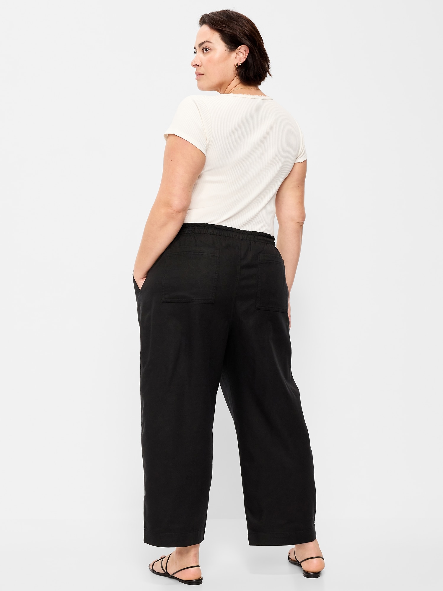 High-Waisted Utility Ankle Pants