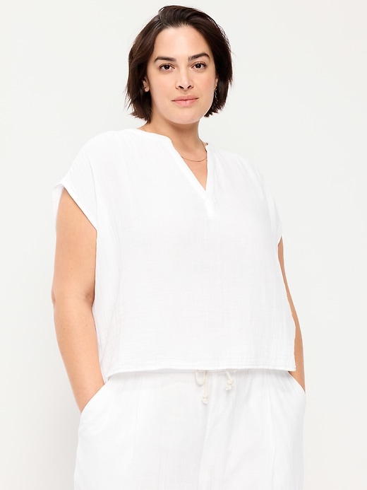 Image number 6 showing, Short-Sleeve Popover Top