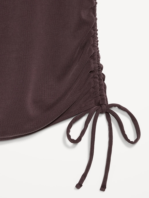 Image number 4 showing, Cap-Sleeve Shirred Side Top