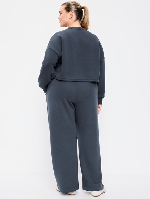 Image number 6 showing, High-Waisted Bounce Fleece Wide-Leg Sweatpants