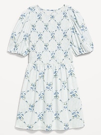 Image number 2 showing, Puff-Sleeve Smocked Fit & Flare Mini Dress