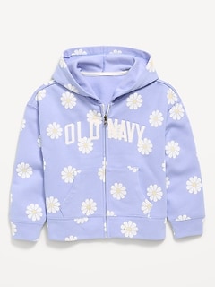 Logo-Graphic Zip Hoodie for Girls