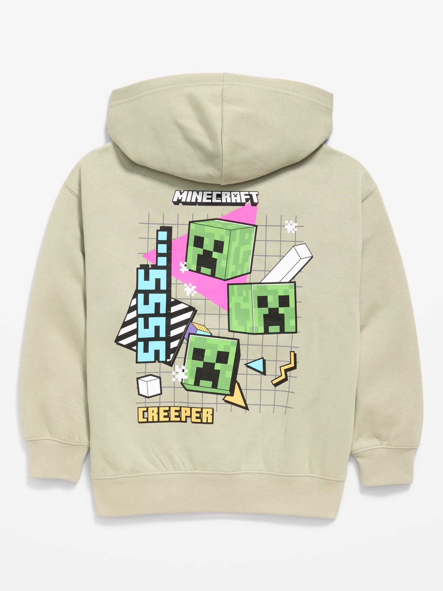 Minecraft™ Oversized Gender-Neutral Graphic Pullover Hoodie for Kids