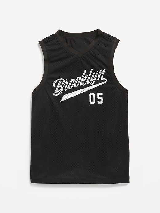 Image number 1 showing, Mesh Graphic Basketball Tank Top for Boys