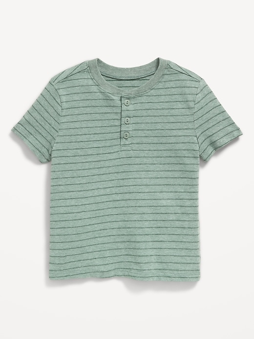 Image number 1 showing, Short-Sleeve Textured Henley T-Shirt for Toddler Boys