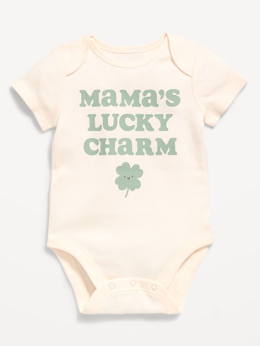 Image number 1 showing, Short-Sleeve Graphic Bodysuit for Baby