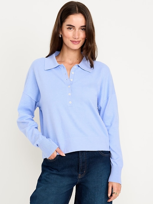 トップス LIDNM Te/Ca Milled Light Polo SoSoft Lite Cropped Polo | Old Navy