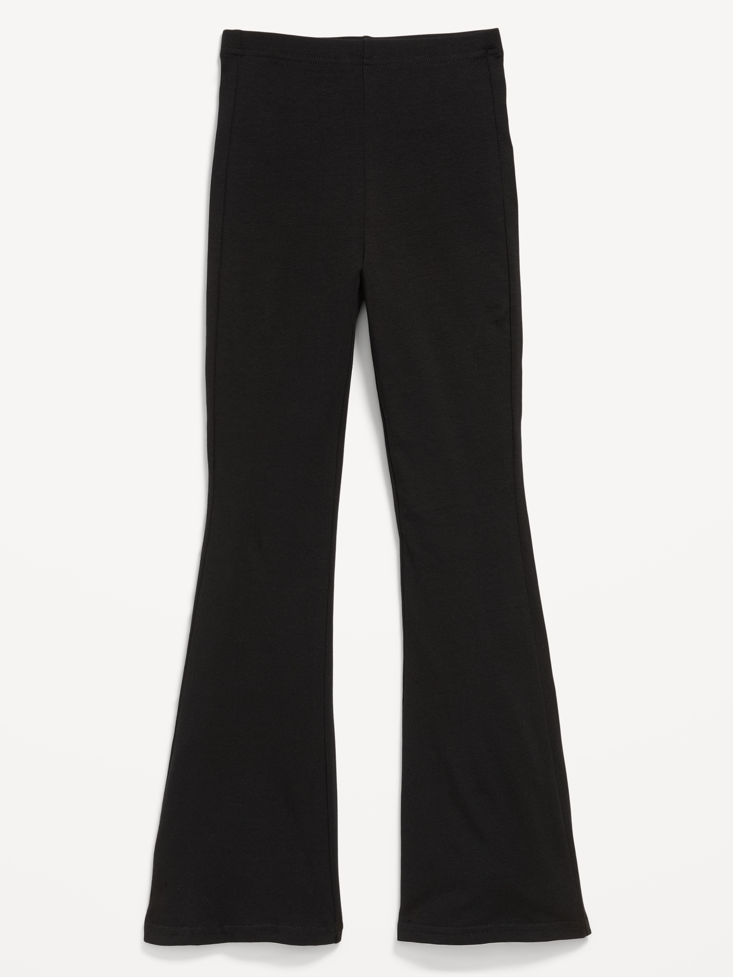 Full-Length Ribbed Flared Leggings for Girls