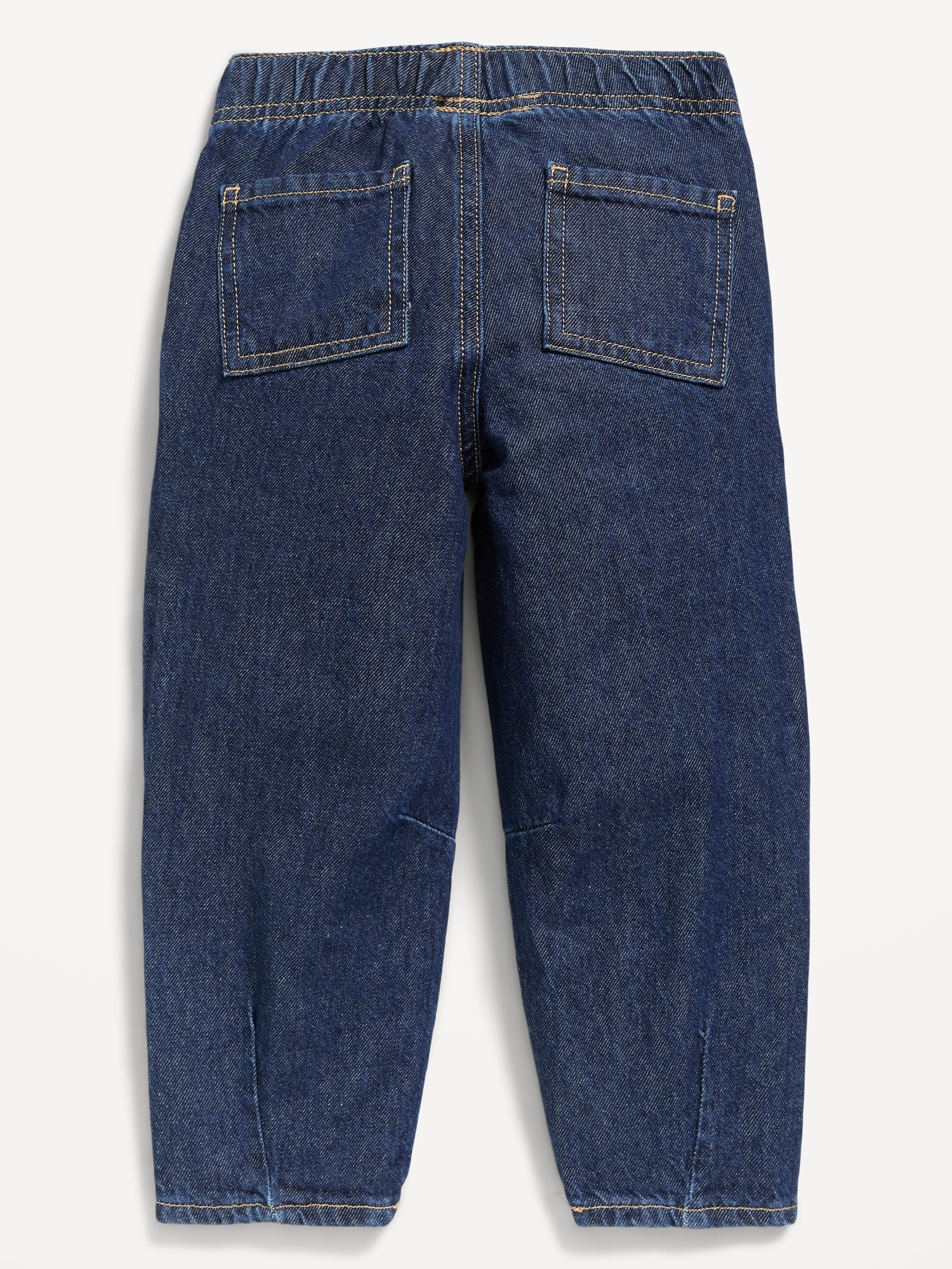 Pull-On Baggy Barrel-Leg Jeans for Toddler Girls