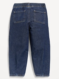 Image number 3 showing, Pull-On Baggy Barrel-Leg Jeans for Toddler Girls